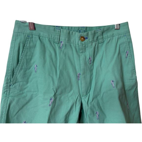 J. McLaughlin Men's All Over Seahorse Embroidered Shorts Size 30 NWOT - Picture 2 of 8